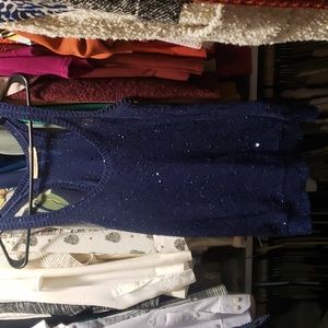 Stella McCartney blue sequins razor back top size 42